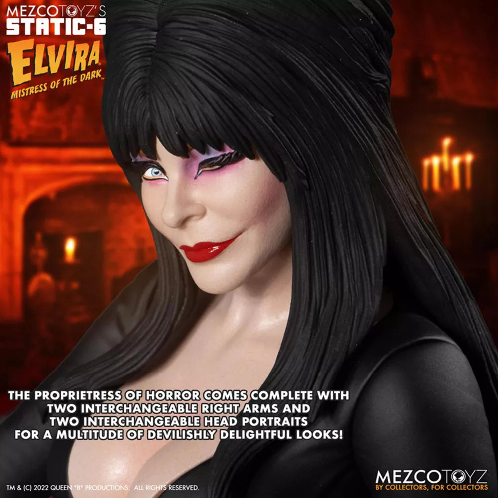 Elvira Mistress Of The Dark - Mezco Toyz Static-6 1:6 Scale Premium Statue