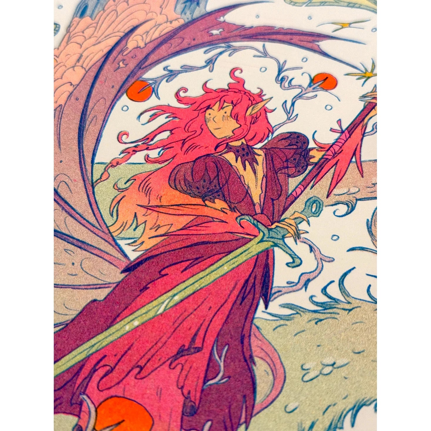 Dragon Warrior Riso Print - Natalie Andrewson