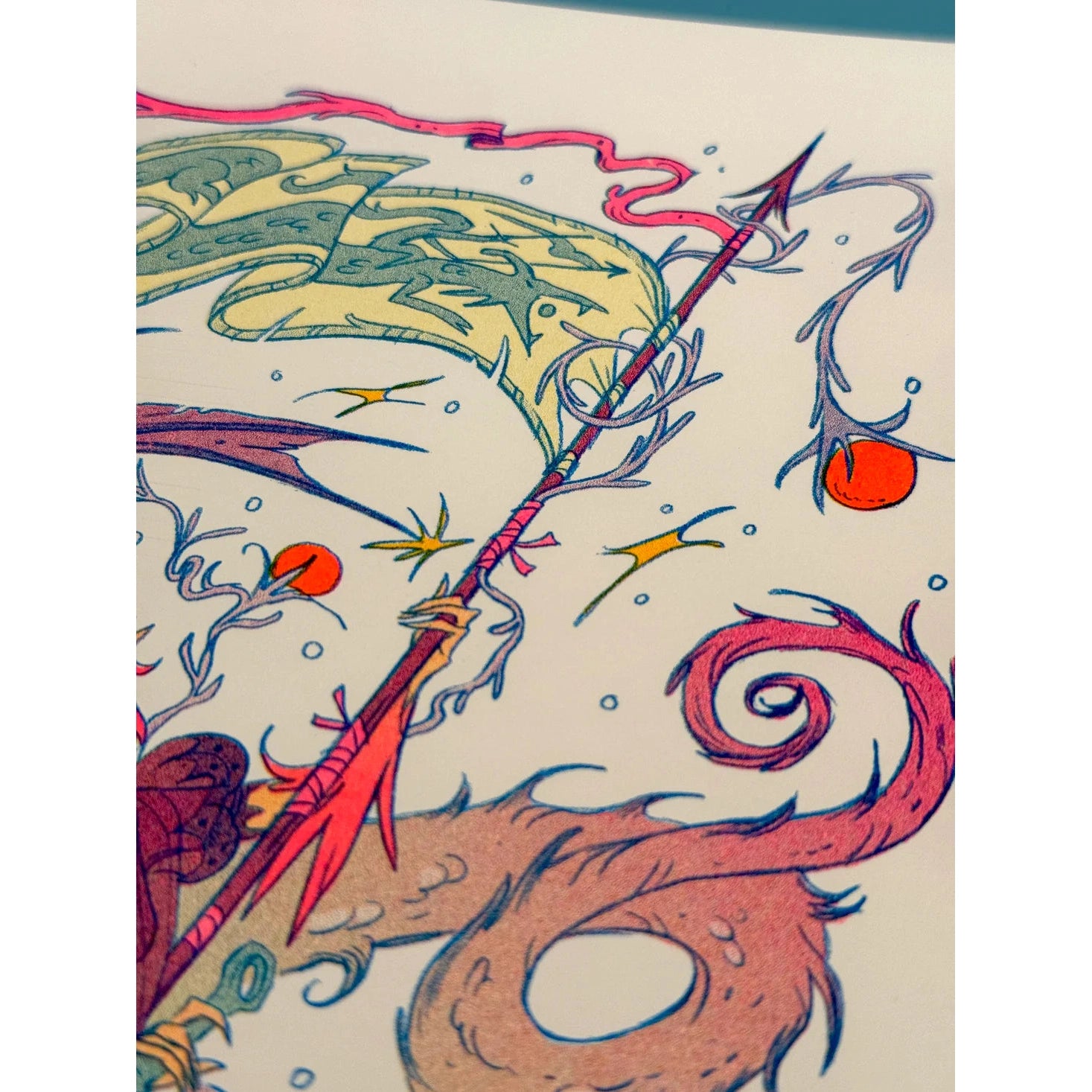Dragon Warrior Riso Print - Natalie Andrewson