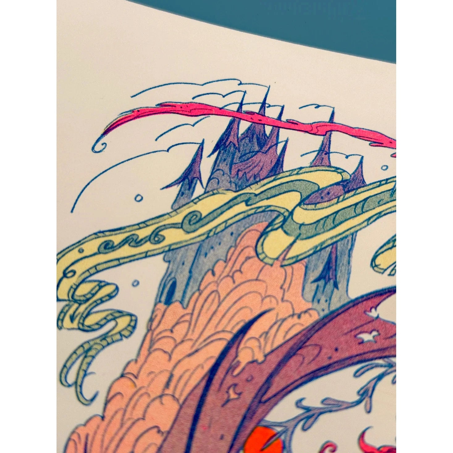 Dragon Warrior Riso Print - Natalie Andrewson