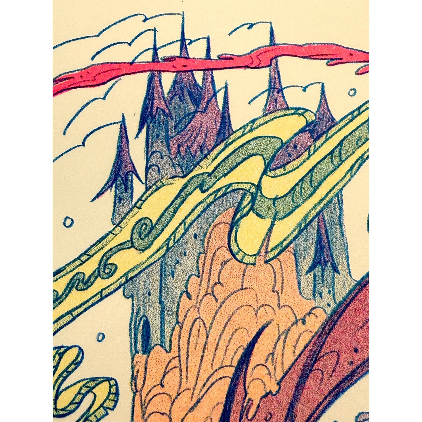 Dragon Warrior Riso Print - Natalie Andrewson