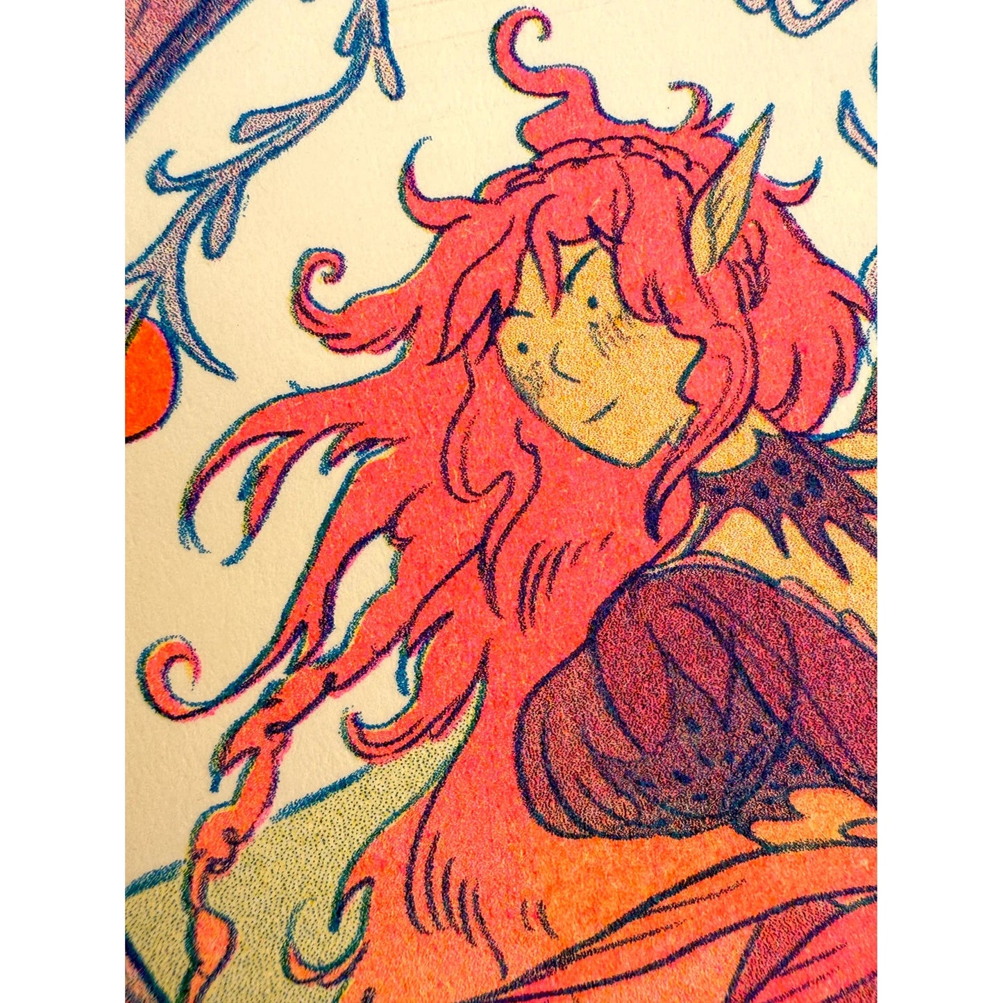 Dragon Warrior Riso Print - Natalie Andrewson
