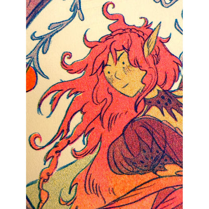 Dragon Warrior Riso Print - Natalie Andrewson