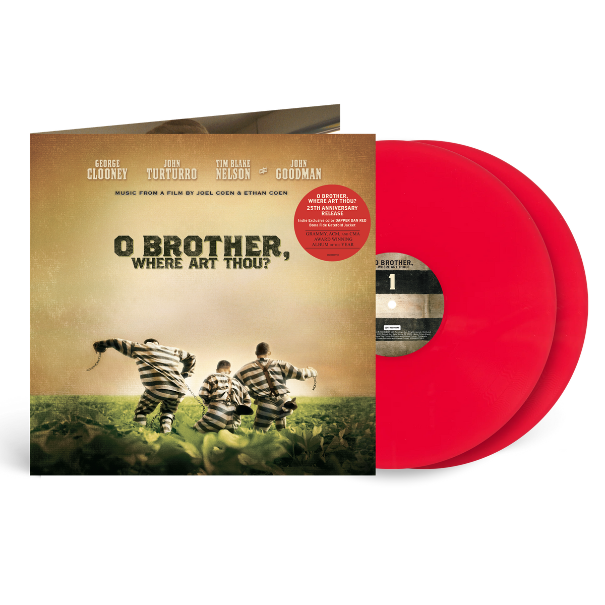 O Brother Where Art Thou 25th Anniversary O.S.T. - Indie Exclusive Dapper Dan Red Vinyl 2 LP Set - Lost Highway