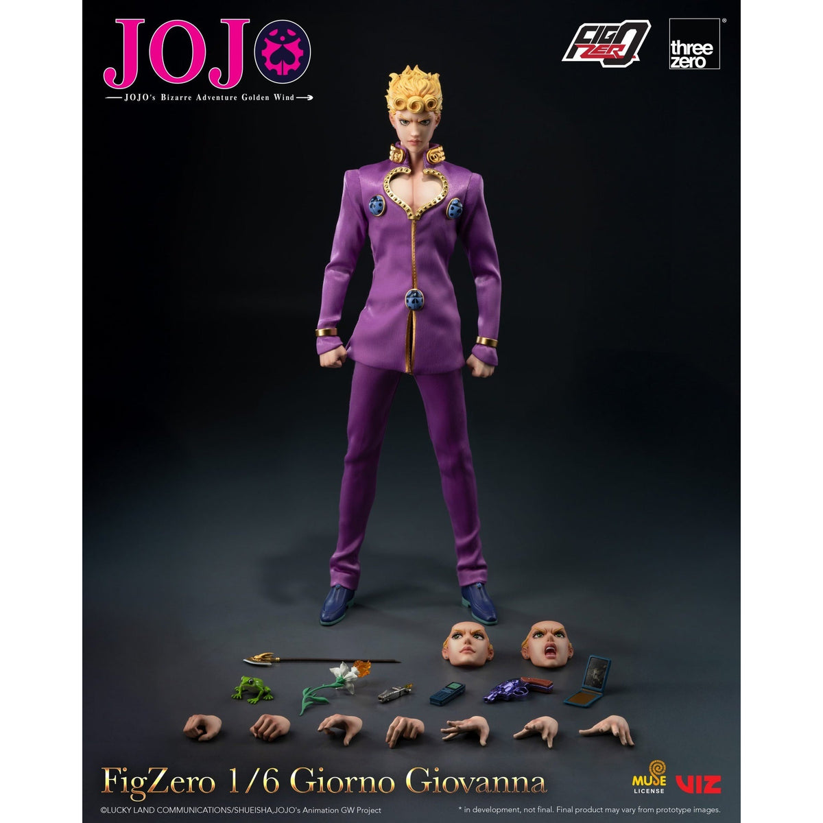 JOJO's Bizarre Adventure: Golden Wind Giorno Giovanna 1/6 Action Figure - ThreeZero - FigZero