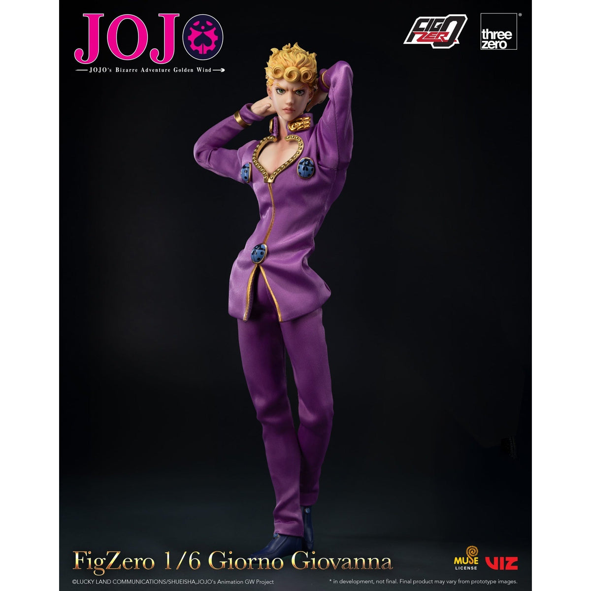 JOJO's Bizarre Adventure: Golden Wind Giorno Giovanna 1/6 Action Figure - ThreeZero - FigZero