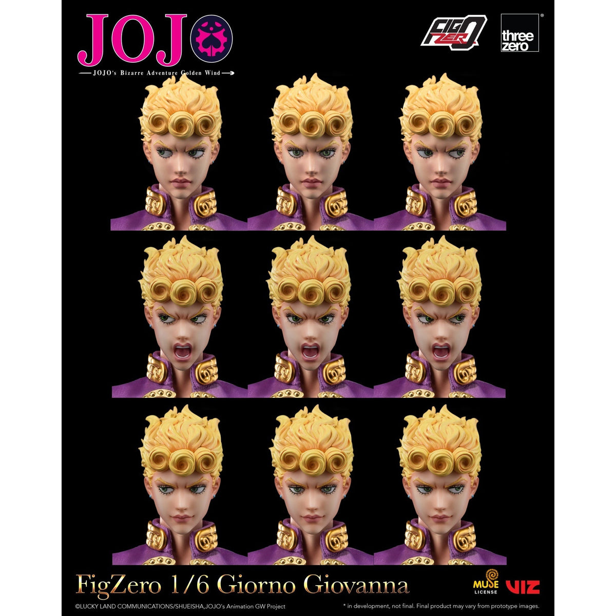 JOJO's Bizarre Adventure: Golden Wind Giorno Giovanna 1/6 Action Figure - ThreeZero - FigZero