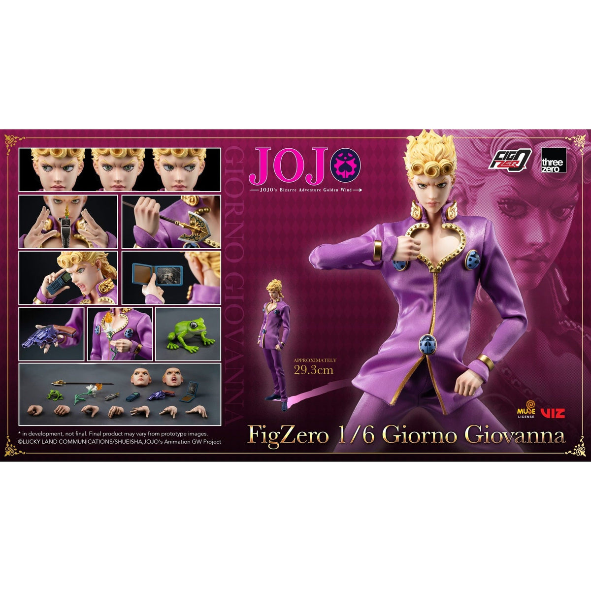 JOJO's Bizarre Adventure: Golden Wind Giorno Giovanna 1/6 Action Figure - ThreeZero - FigZero