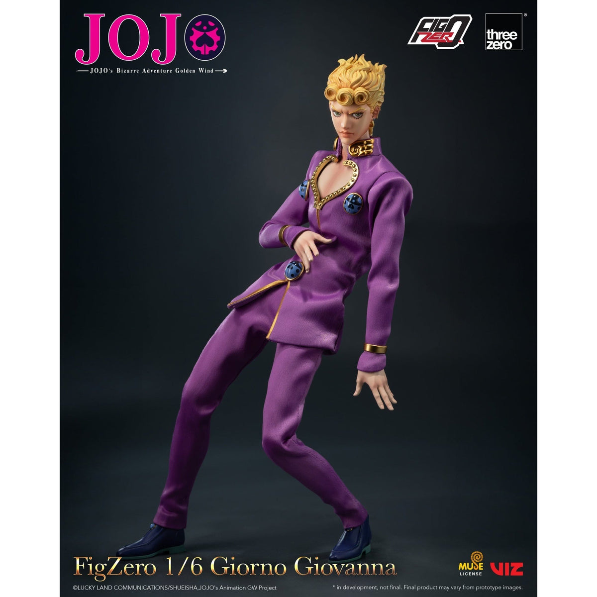JOJO's Bizarre Adventure: Golden Wind Giorno Giovanna 1/6 Action Figure - ThreeZero - FigZero
