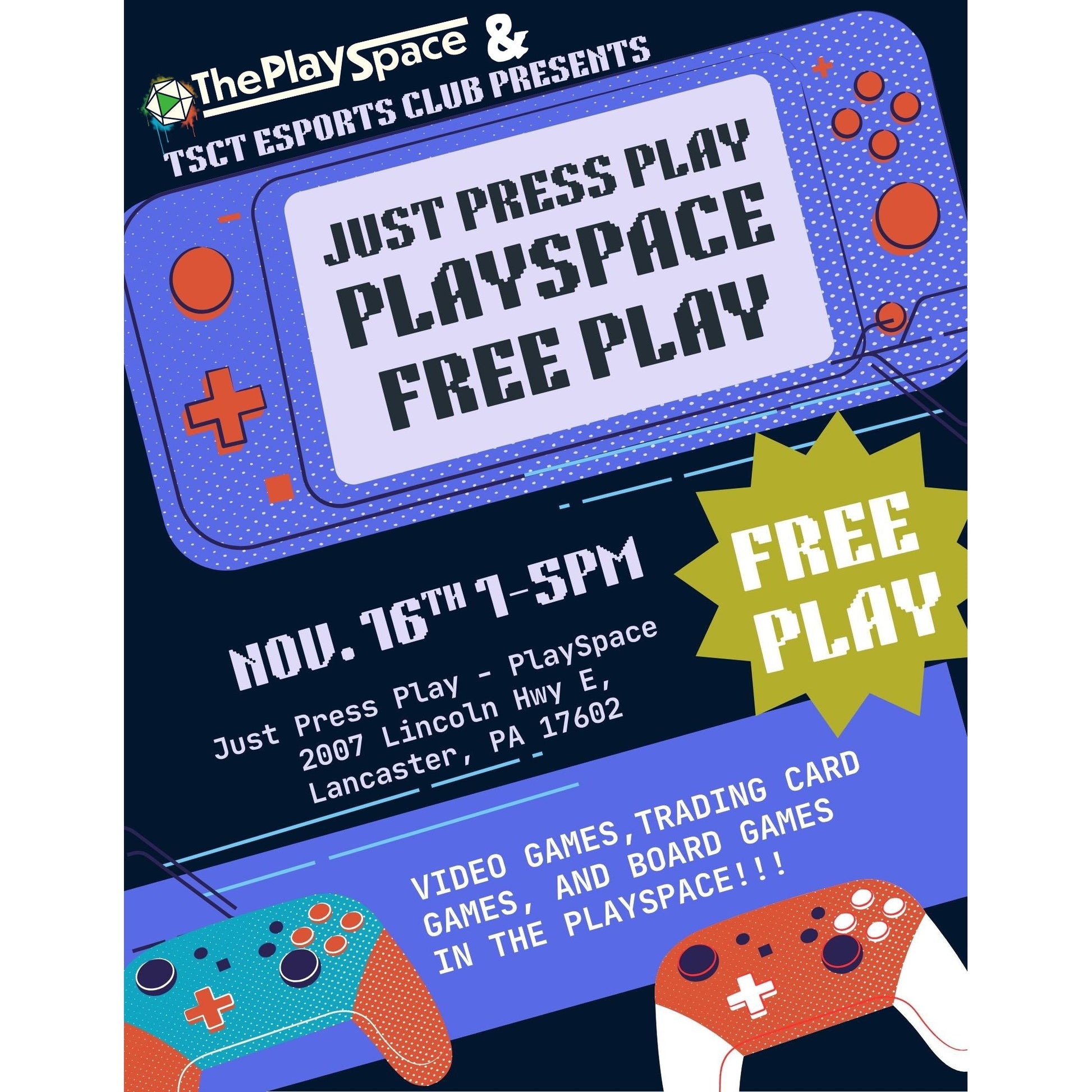 Just Press Play PlaySpace Free Play - TSCT eSports Club x JPP