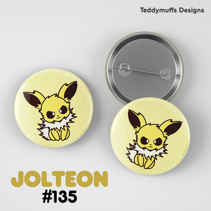 Pokemon Eeveelutions Button Pin 9-Pack - Teddymuffs Design