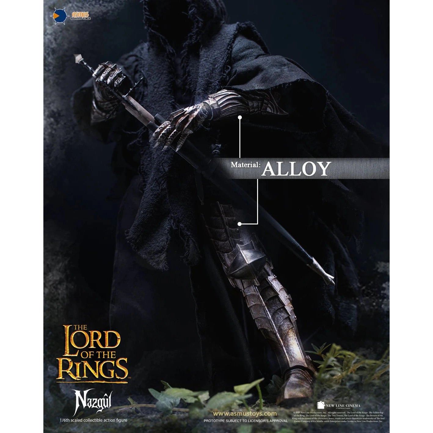 The Lord of the Rings Nazgûl 1/6 Scale Action Figure - Asmus Toys