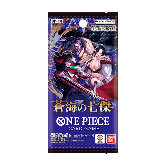 One Piece Card Game: The Azure Sea's Seven Booster Pack OP-14 - 6 Cards, Japanese Edition - Bandai Namco