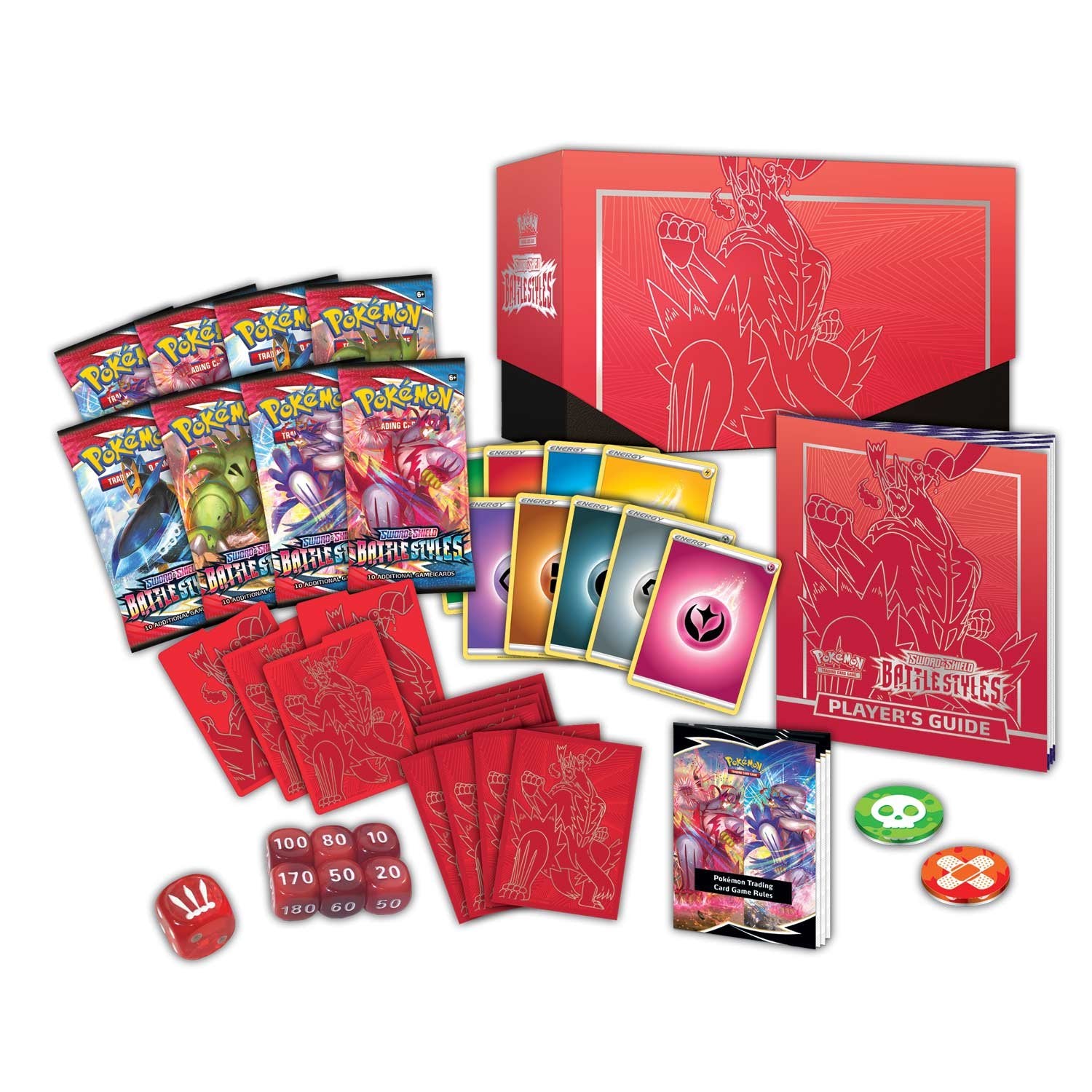 Pokemon TCG Sword & Shield Battle Styles Elite Trainer Box - 8 Booster Packs, Sleeves & More!