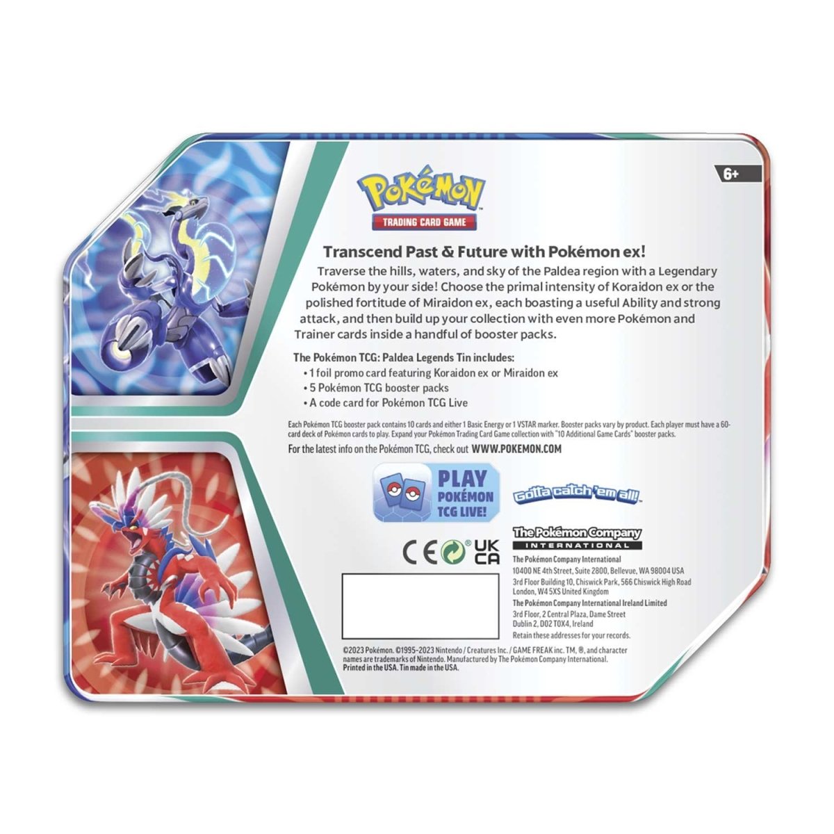 Pokemon TCG: Paldea Evolved Legends Tin JustPressPlayOnline Pokemon TCG: Paldea Evolved Legends Tin JustPressPlayOnline