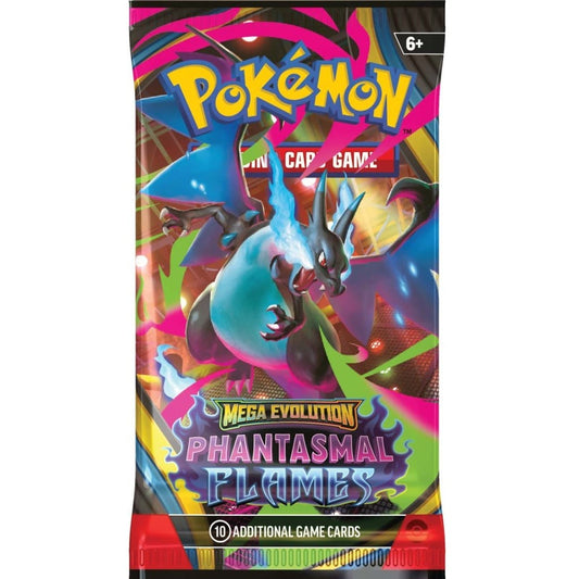 Pokemon TCG: Mega Evolution: Phantasmal Flames Booster Pack - 10 Cards, Ages 6+