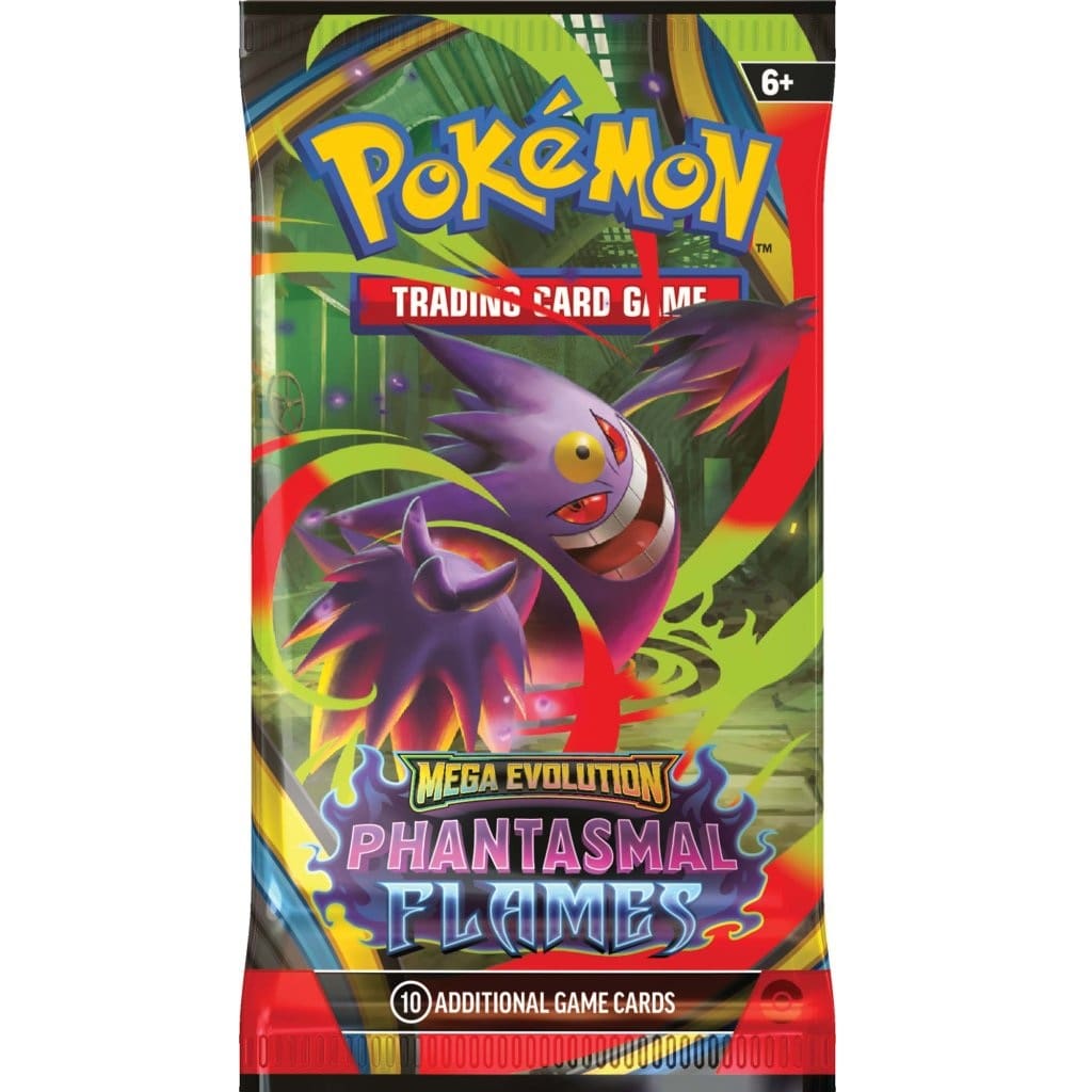 Pokemon TCG: Mega Evolution: Phantasmal Flames Booster Pack - 10 Cards, Ages 6+