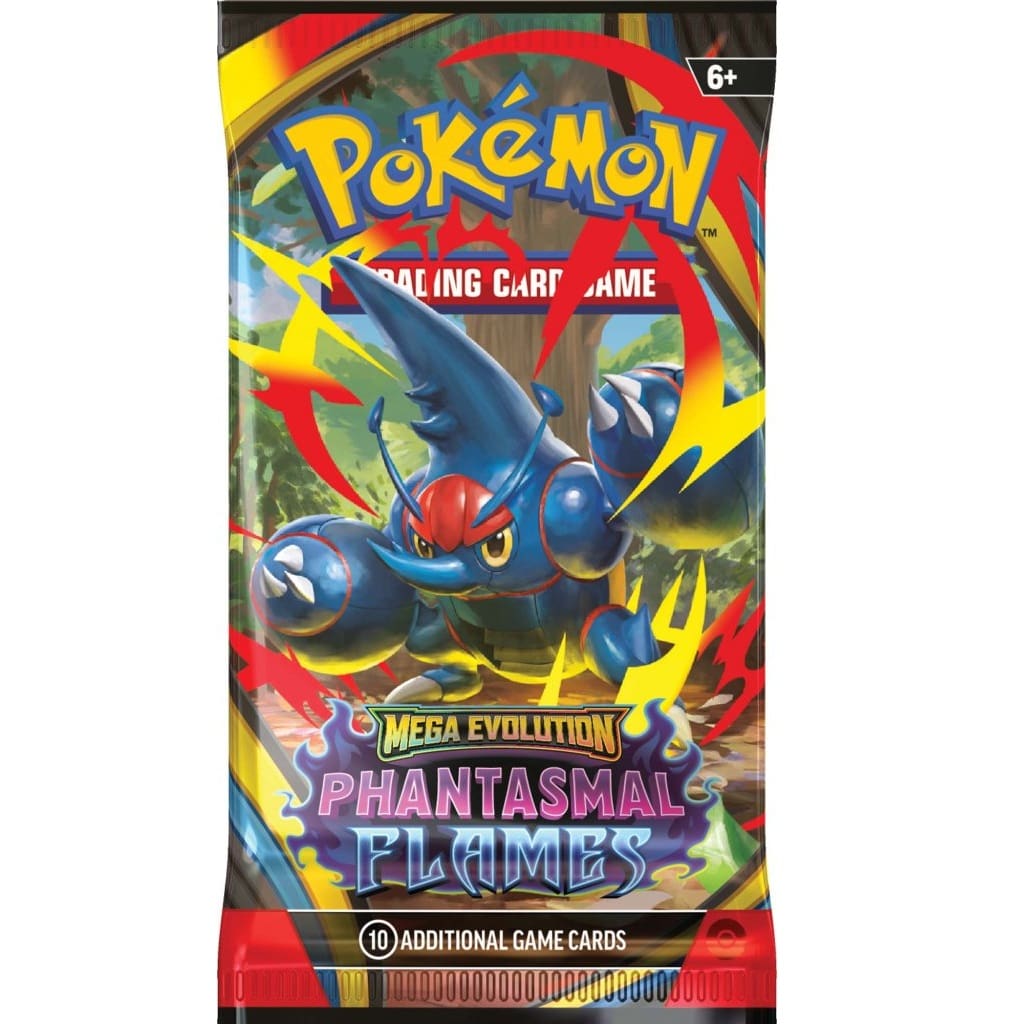 Pokemon TCG: Mega Evolution: Phantasmal Flames Booster Pack - 10 Cards, Ages 6+