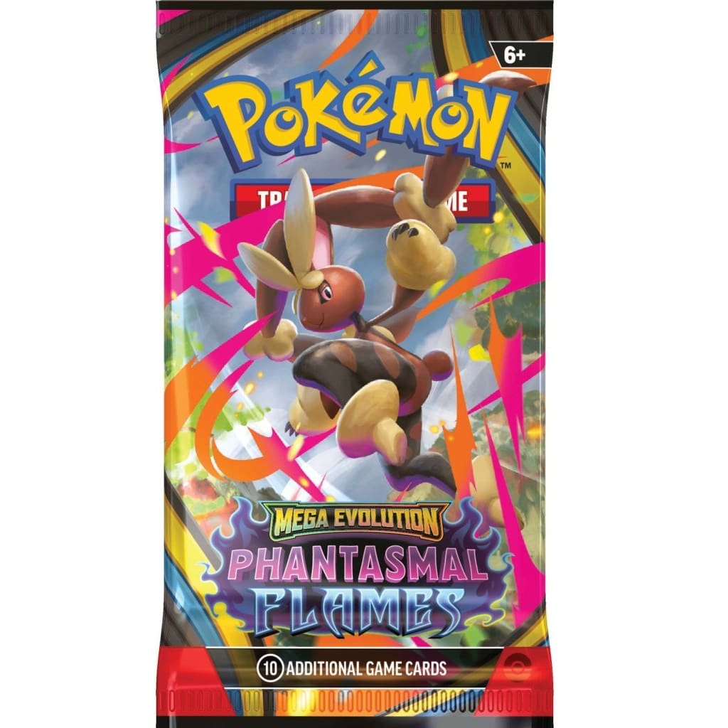 Pokemon TCG: Mega Evolution: Phantasmal Flames Booster Pack - 10 Cards, Ages 6+