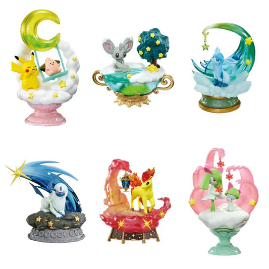 Pokemon Starrium Series Dreamy Moonlit Night Blind Box - 1 Random Figure, 6 Possible Designs - Re-ment