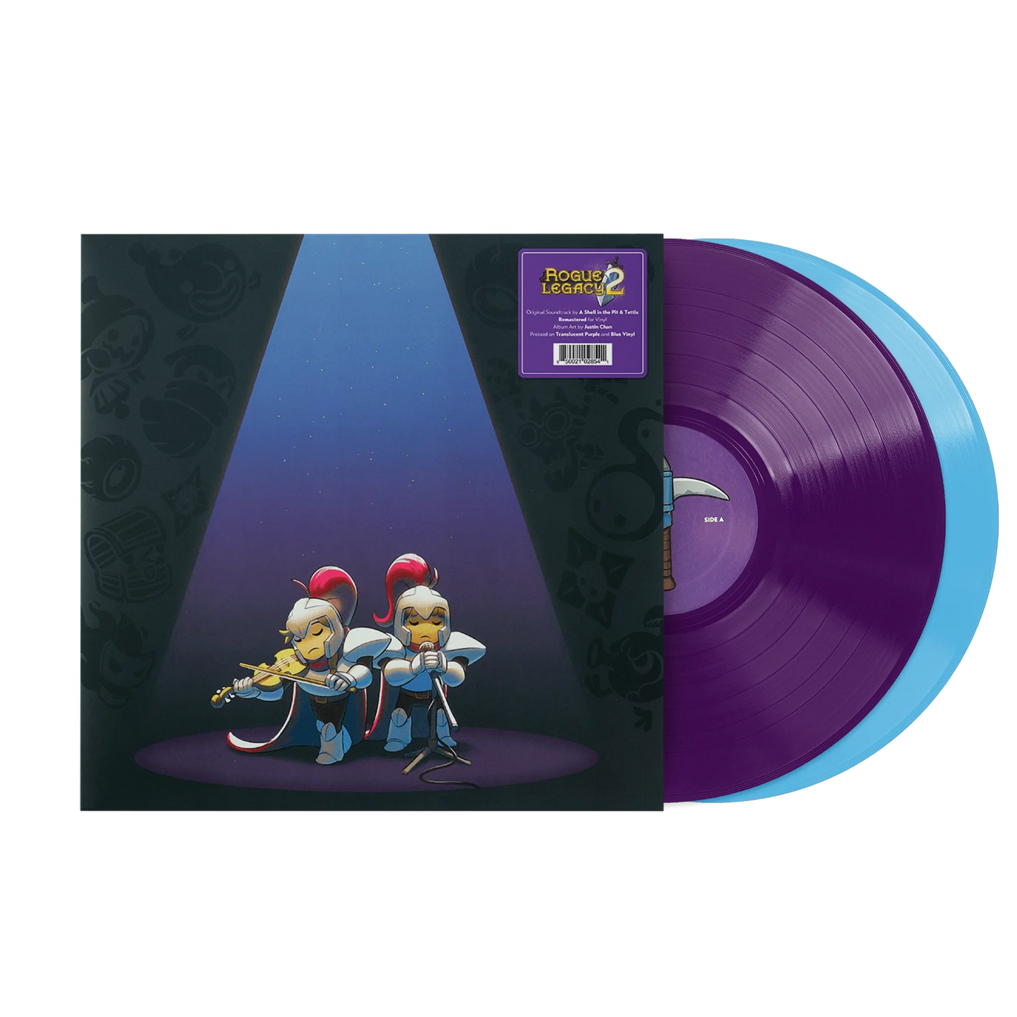 Rogue Legacy 2 Original Soundtrack by Tettix & A Shell in the Pit - Vinyl Record Set 2xLP, Translucent Purple & Blue