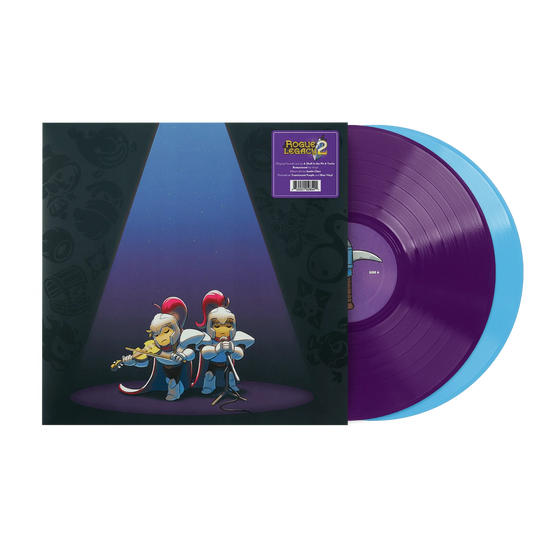 Rogue Legacy 2 Original Soundtrack by Tettix & A Shell in the Pit - Vinyl Record Set 2xLP, Translucent Purple & Blue