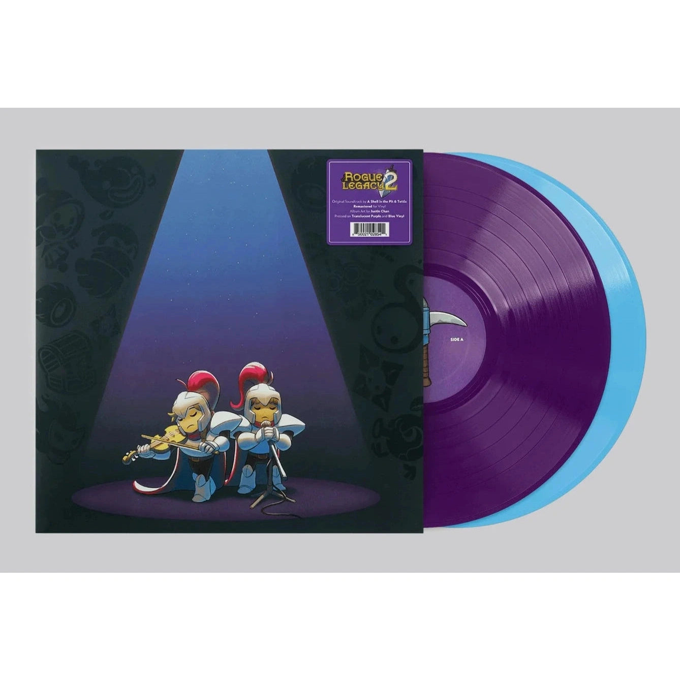 Rogue Legacy 2 Original Soundtrack by Tettix & A Shell in the Pit - Vinyl Record Set 2xLP, Translucent Purple & Blue