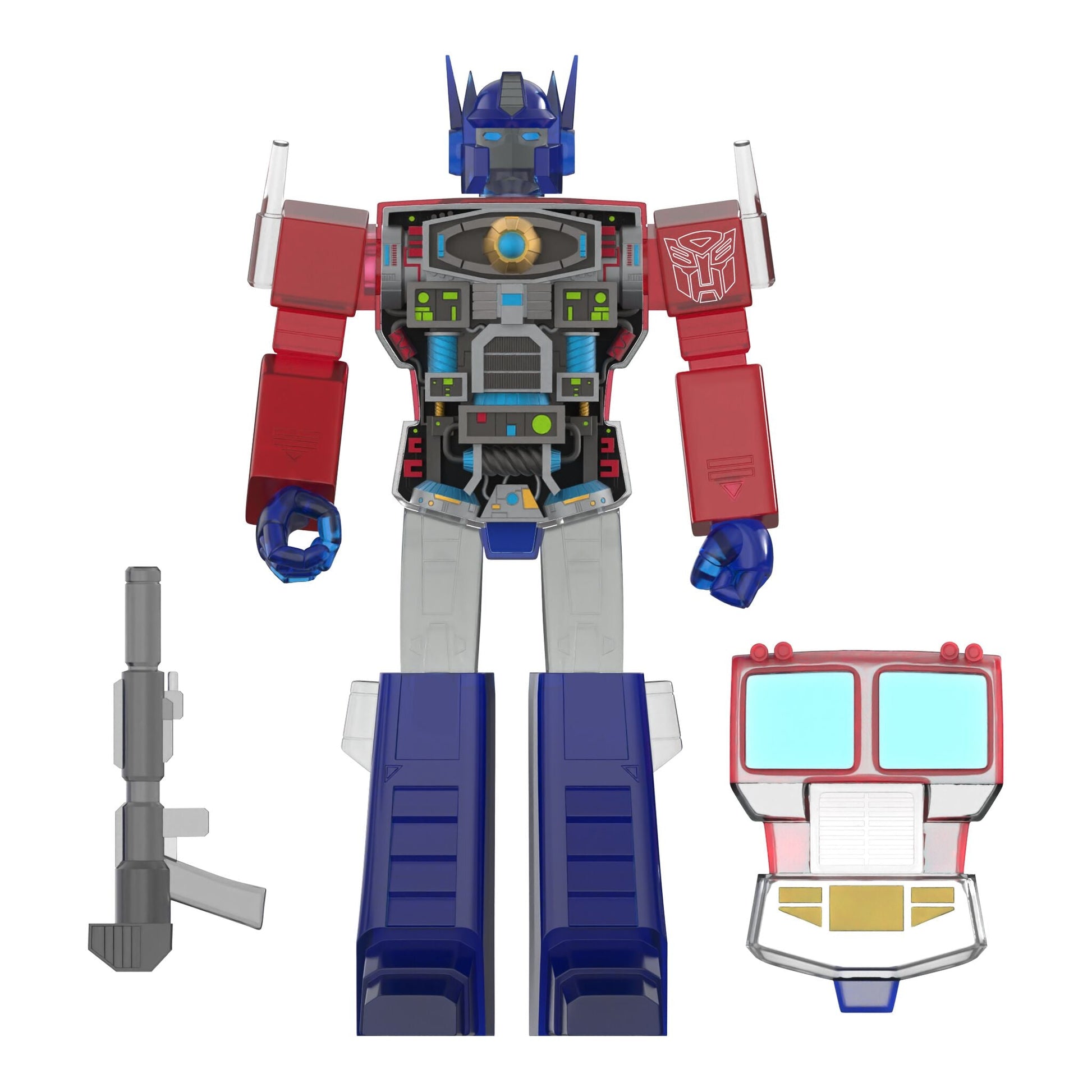 Transformers Super Cyborg Optimus Clear Red/Blue