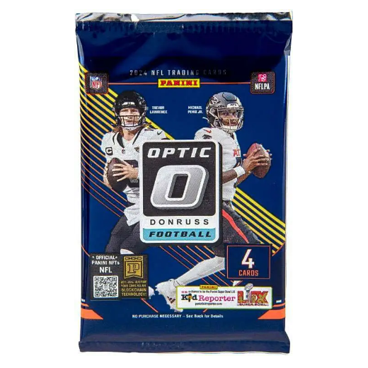 2024 Donruss Optic NFL Football Retail Pack - 4 Trading Cards - Panini