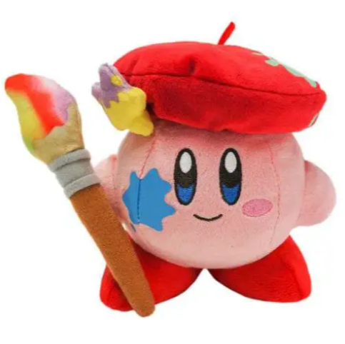 Kirby of the Stars Artist Kirby 5" Plush - San-ei, Little Buddy - All Star Collection