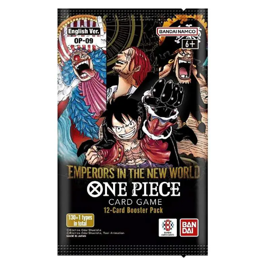 One Piece TCG Emperors in the New World Booster Pack - 12 Cards, English Ver., OP-09 - Bandai Namco