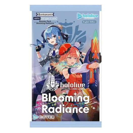 Hololive OCG Blooming Radiance Booster Pack - 8 Cards, English Edition - Cover Corporation
