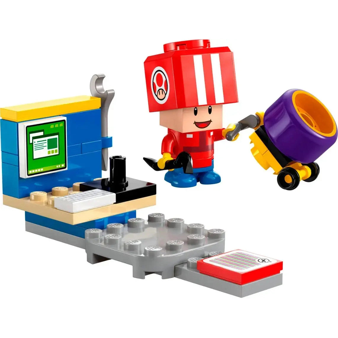 Super Mario Buildable Game Mario Kart Toad Pit Crew Minifigure Set - LEGO #30702