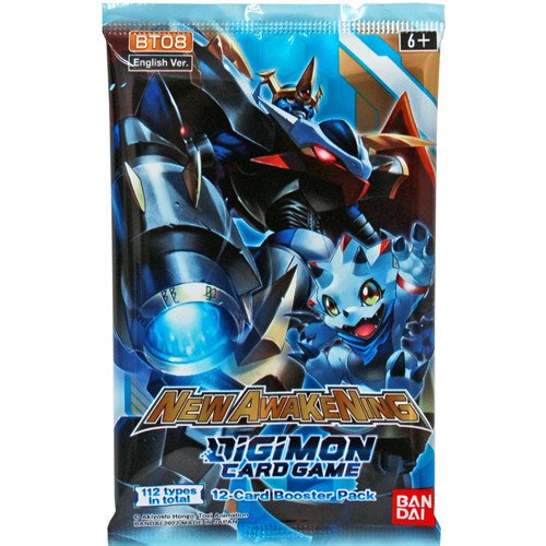 Digimon TCG New Awakening Booster Pack BT08 - 12 Cards - Bandai