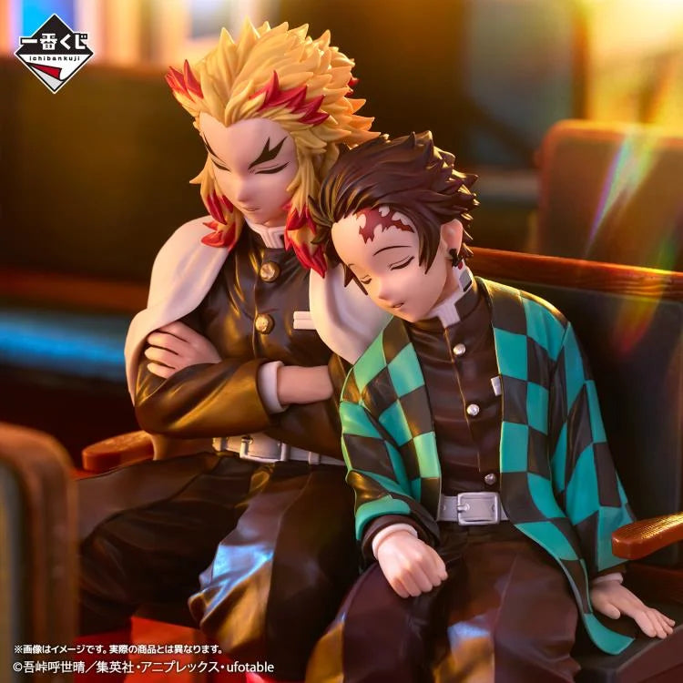 Demon Slayer: Kimetsu no Yaiba Tanjiro Kamado & Kyojuro Rengoku Locus Statue Figure - Bandai Spirits - Ichibansho Revible Moment