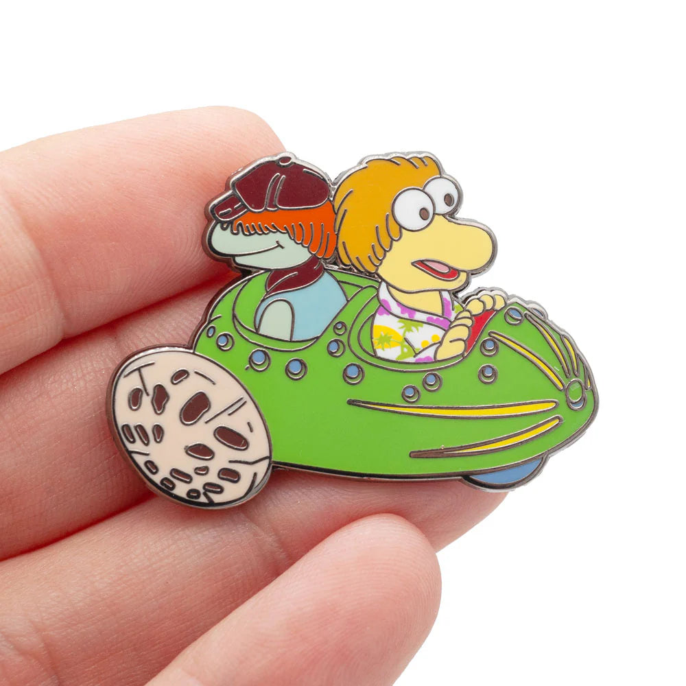 Fraggle Rock Boober & Wembley in Cucumber Car Enamel Pin - Jim Henson Co., Little Shop of Pins - McDonald's Happy Meal Series