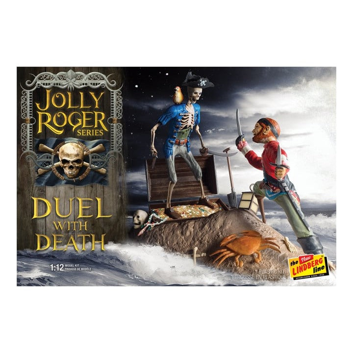 Duel With Death 1/12 Scale Skeleton Pirate Diorama Model Kit - Lindberg - Jolly Roger Series