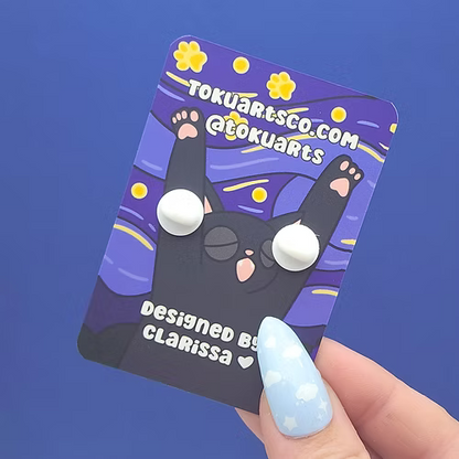 The Purry Night Enamel Pin - Toku Arts