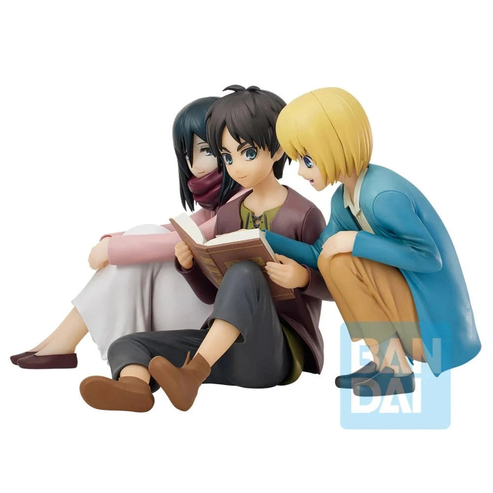 Attack on Titan Eren Jaeger, Mikasa Ackerman & Armin Arlert Rumbling Figure - Bandai Spirits Ichibansho