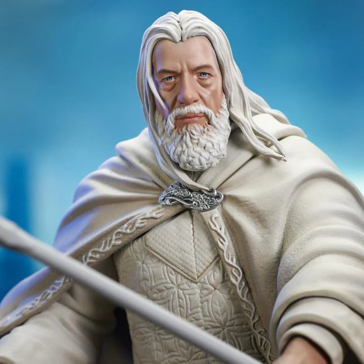 The Lord of the Rings Gandalf the White Deluxe PVC Statue Figure - Diamond Select Toys Gallery Diorama
