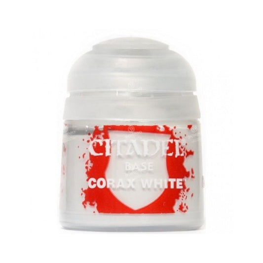 Citadel Base: Corax White - Warhammer Model Paint, 12ml Pot - Games Workshop
