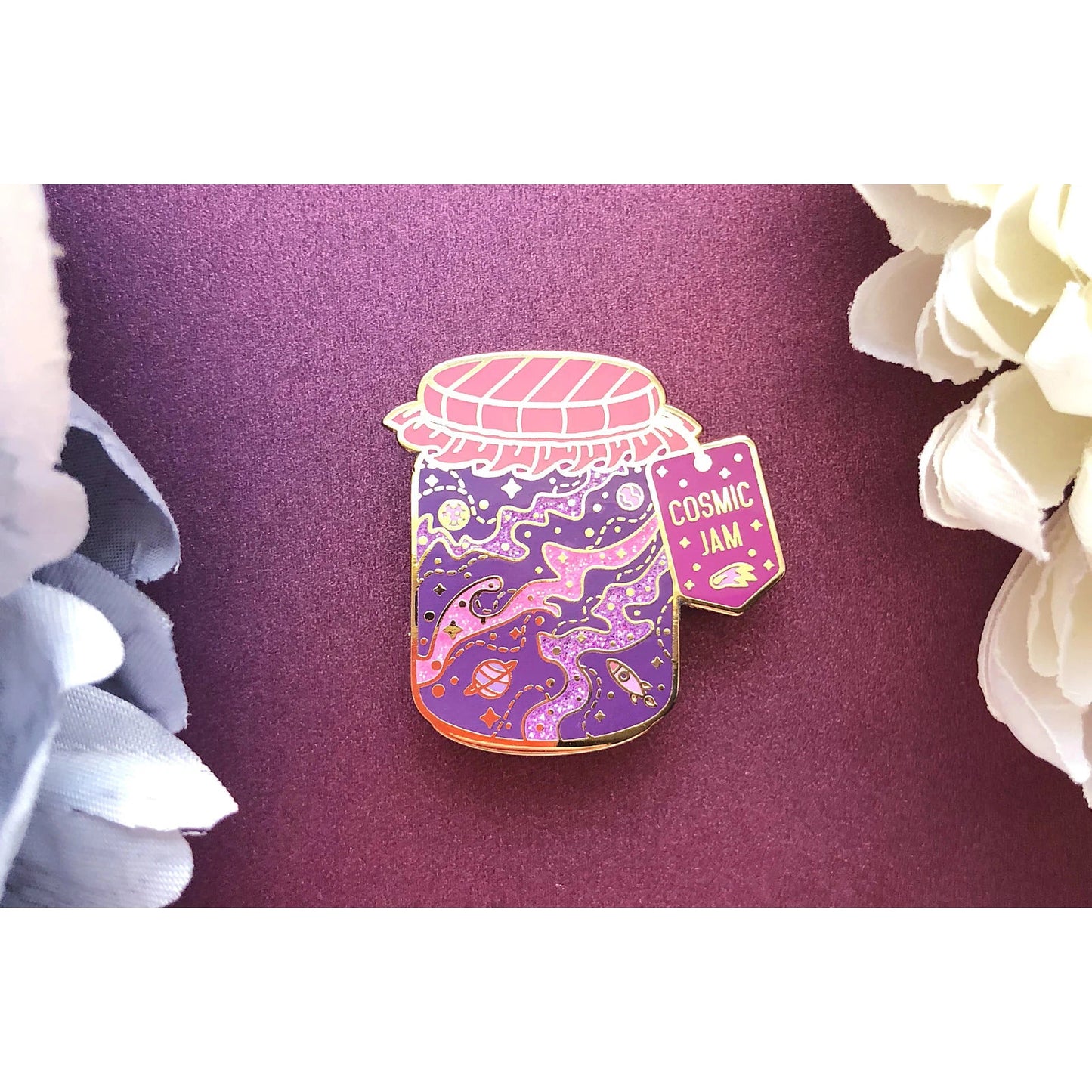 Cosmic Jam Enamel Pin - Alum and Ink