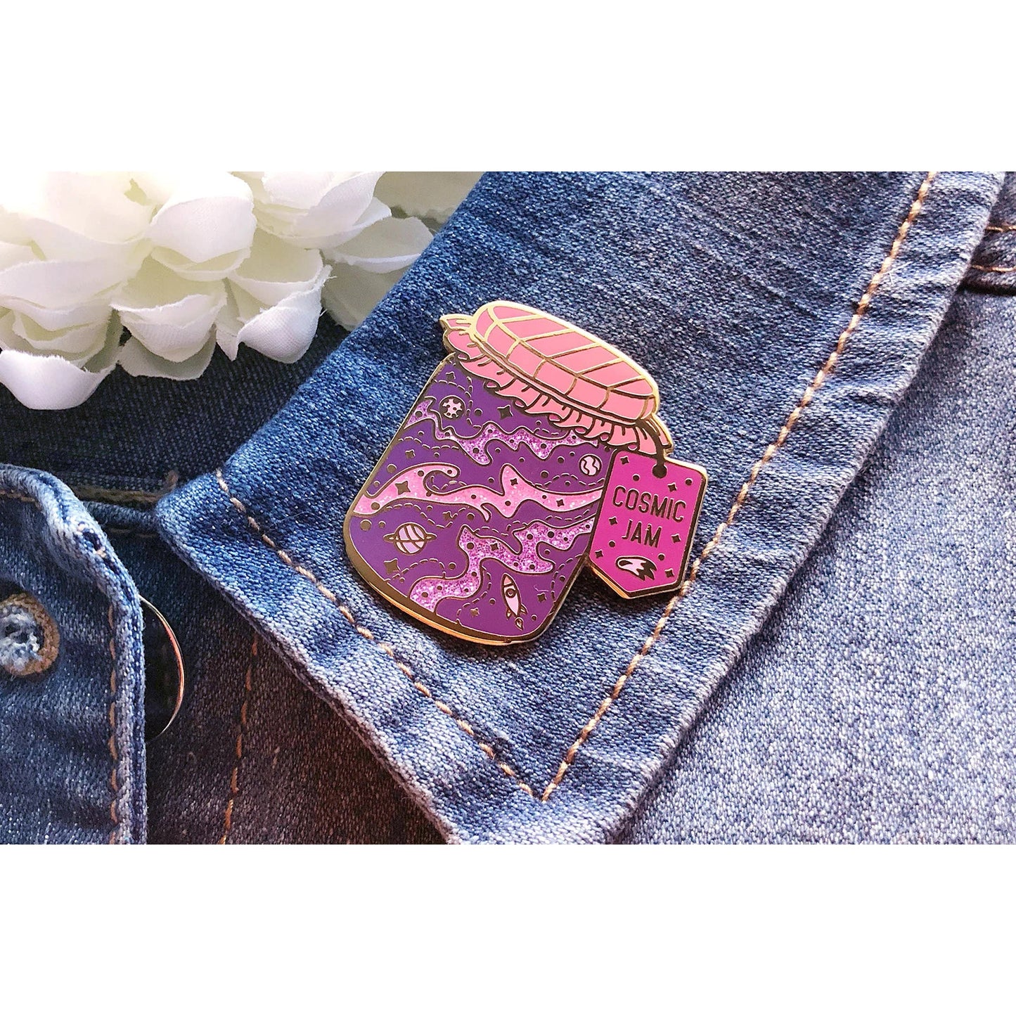 Cosmic Jam Enamel Pin - Alum and Ink