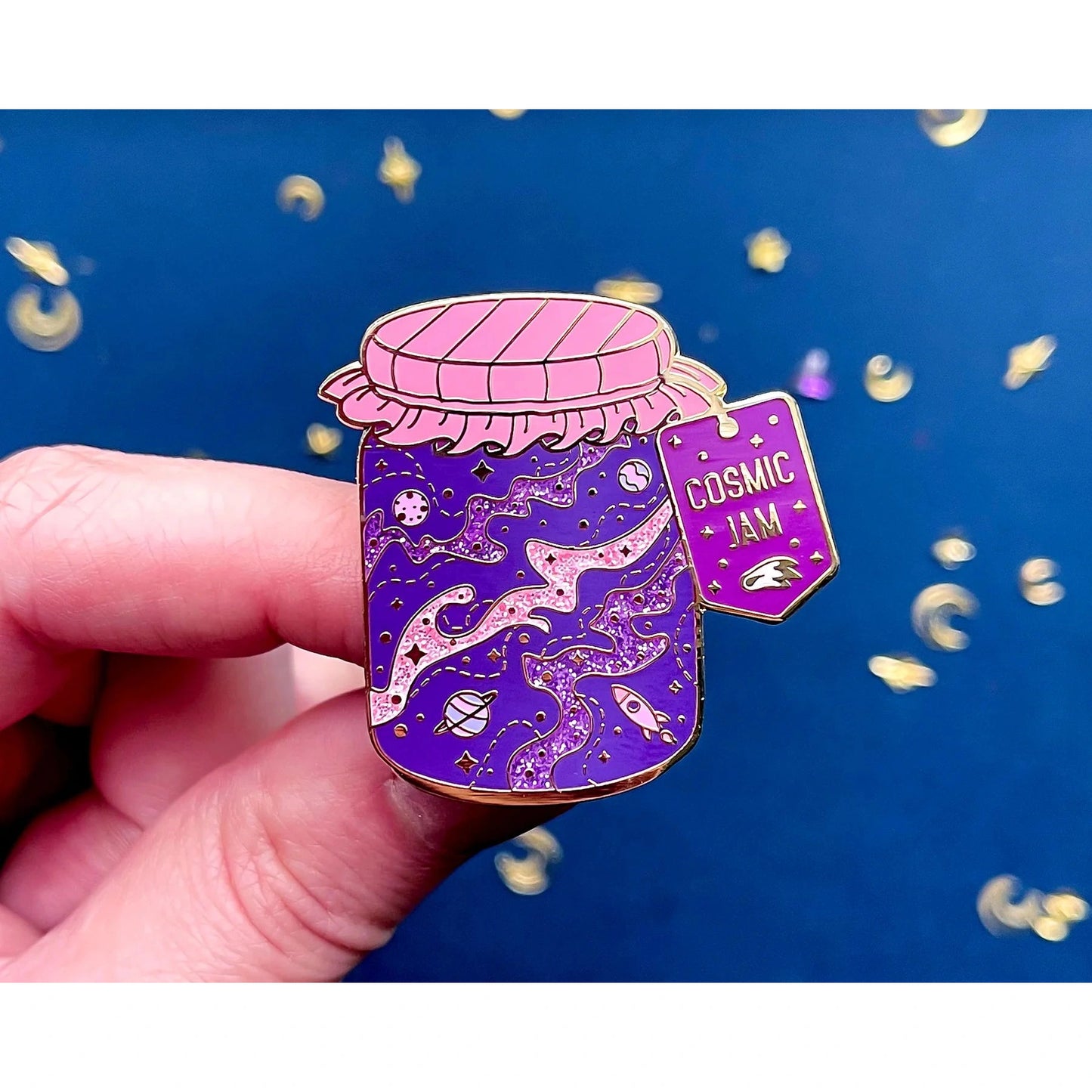 Cosmic Jam Enamel Pin - Alum and Ink