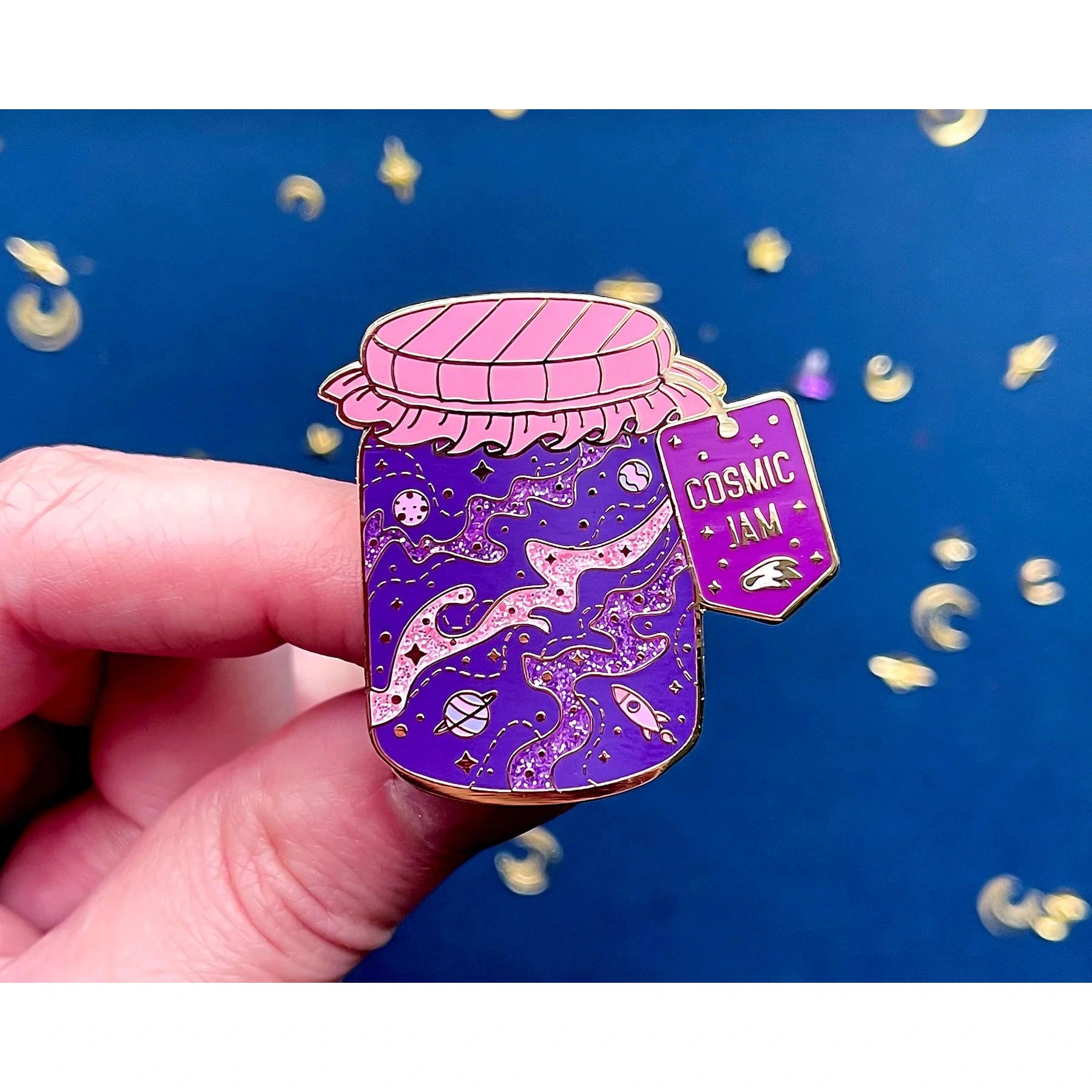 Cosmic Jam Enamel Pin - Alum and Ink