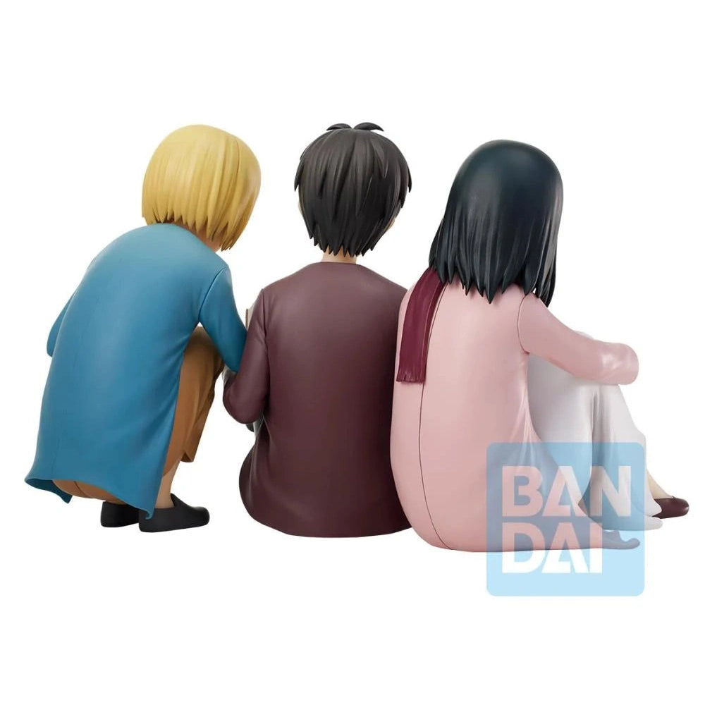 Attack on Titan Eren Jaeger, Mikasa Ackerman & Armin Arlert Rumbling Figure - Bandai Spirits Ichibansho