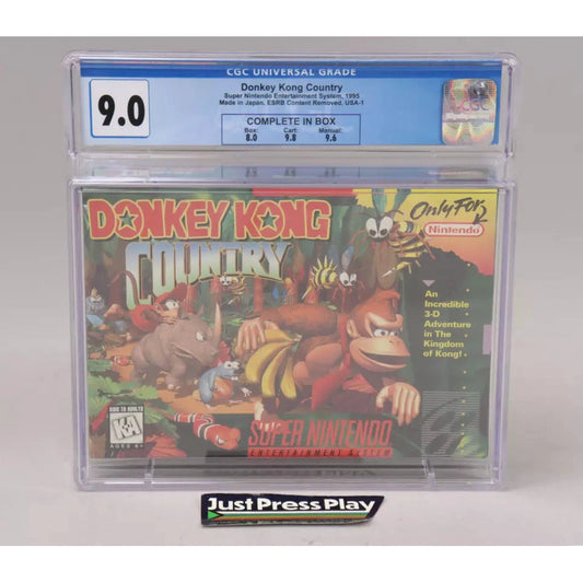 Donkey Kong Country Super Nintendo SNES 1994 CIB Complete in Box CGC Graded 9.0