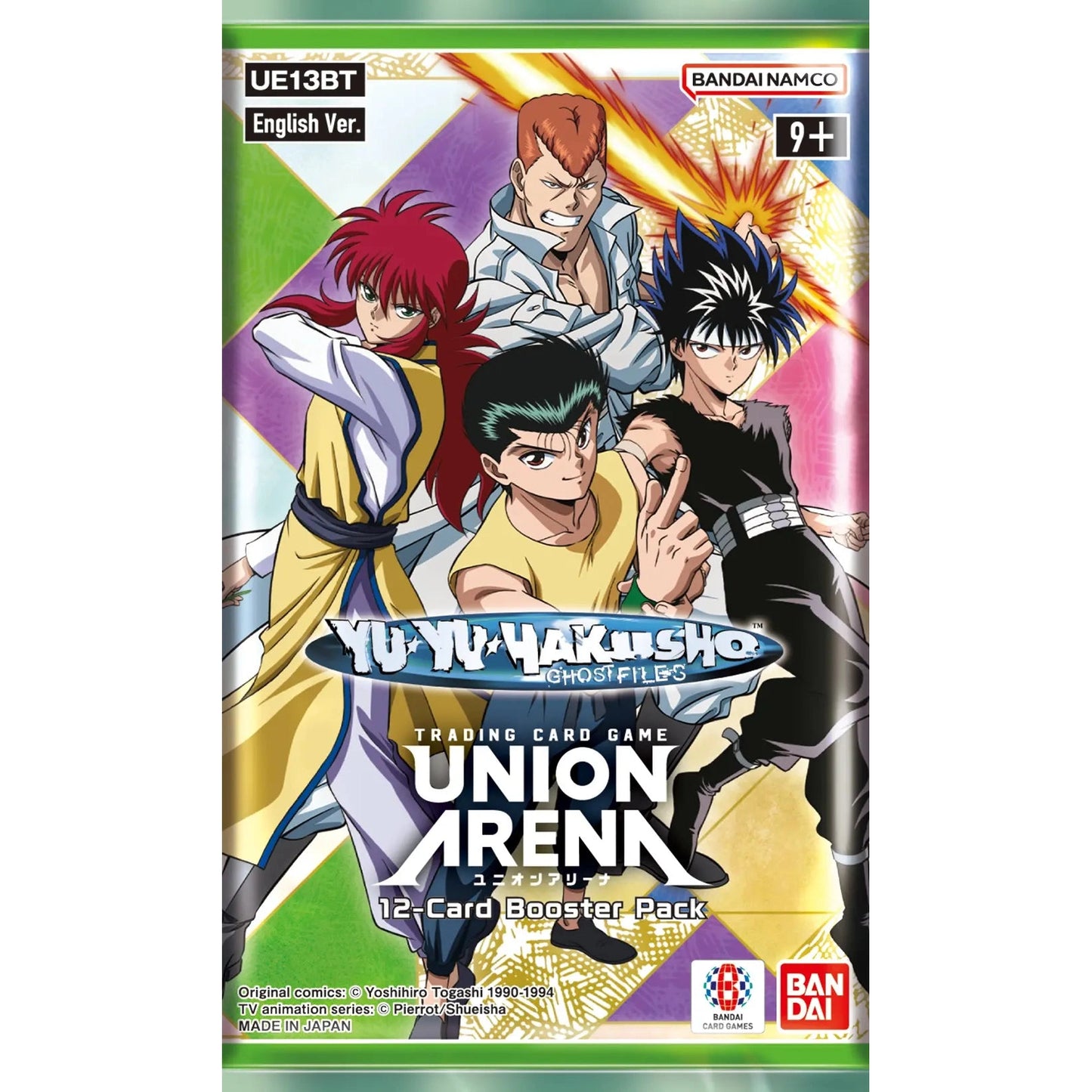 Union Arena TCG Yu-Yu Hakusho: Ghost Files Booster Pack - 12 Cards, English Ver. - Bandai Namco