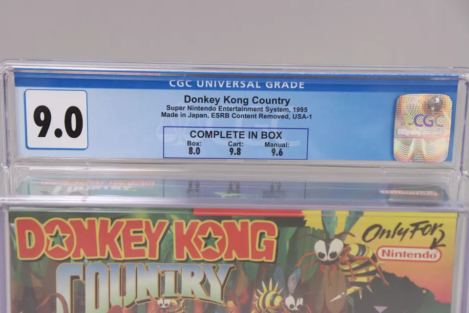 Donkey Kong Country Super Nintendo SNES 1994 CIB Complete in Box CGC Graded 9.0