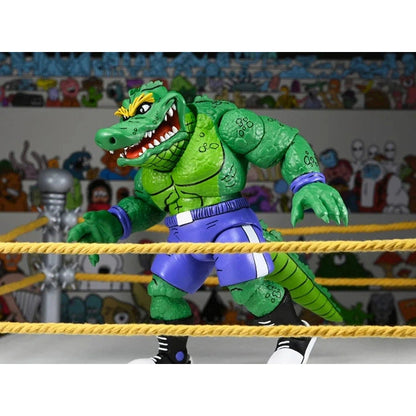 Teenage Mutant Ninja Turtles Adventures Stump Wrestling Leatherhead Archie Comics Action Figure - NECA